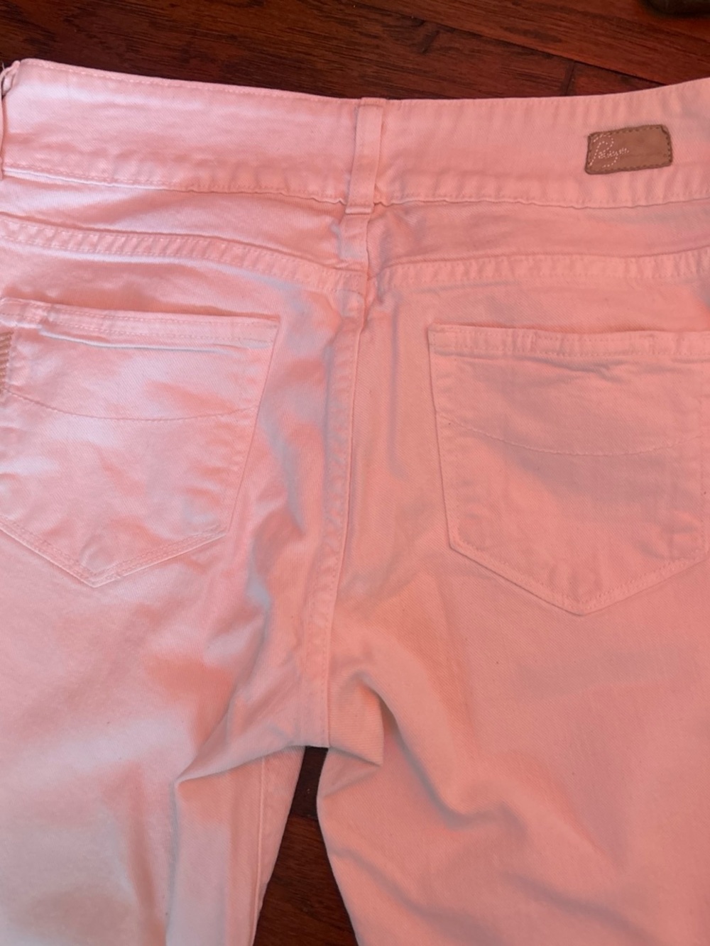 PAIGE Light Pink Flare Jeans - Picture 4 of 4